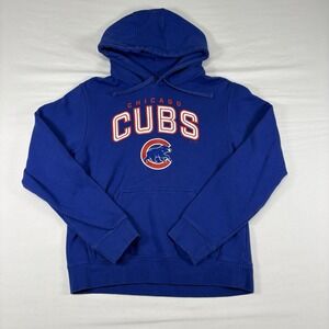 Chicago Cubs Fanatics Hoodie Pullover MLB Blue Men Small Sports Fanwear